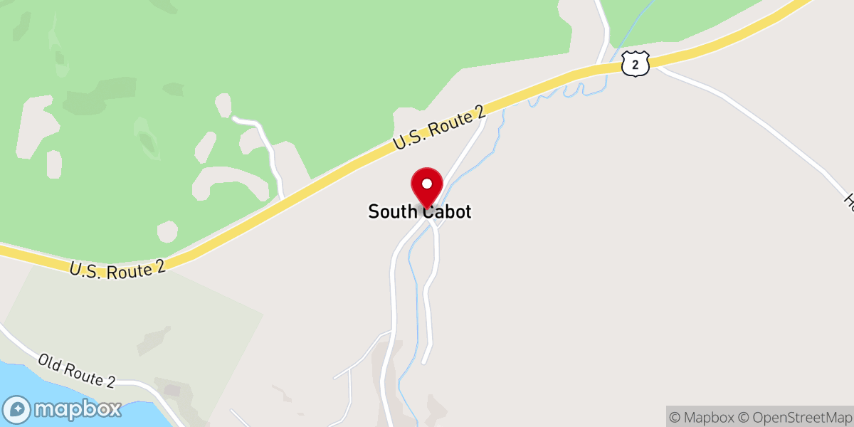 Map showing location of South Cabot