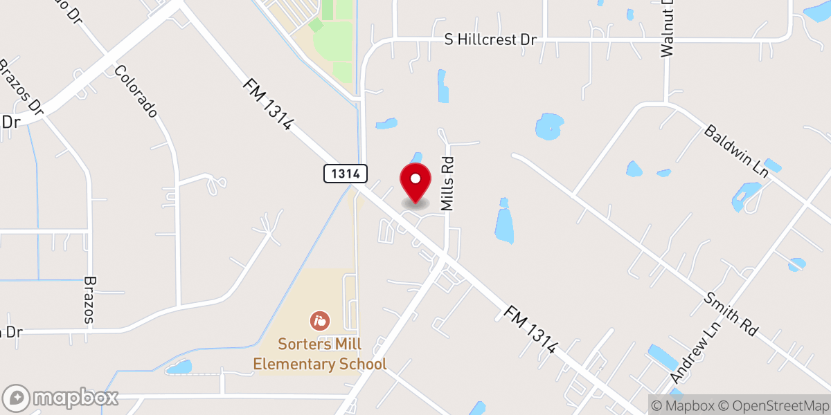 Map showing location of Evergreen Missionary Baptist Church