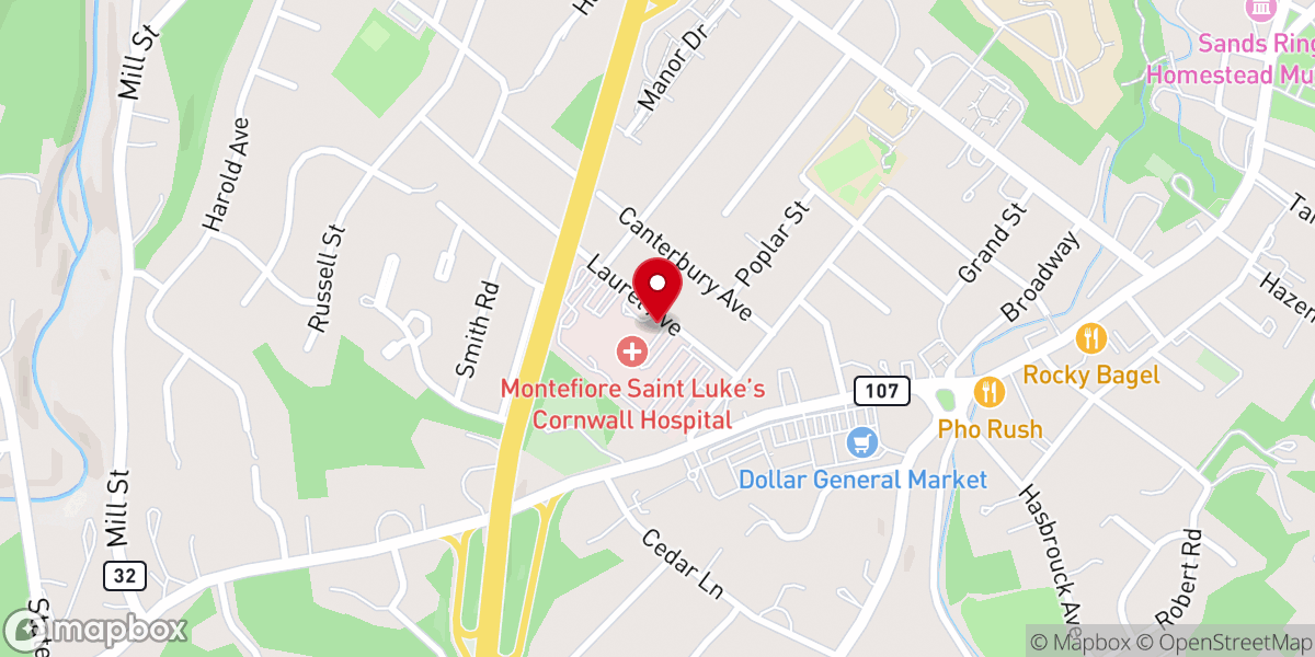 Map showing location of St. Luke's Cornwall