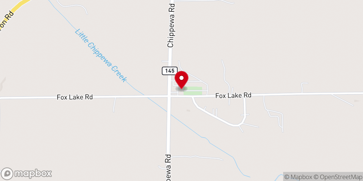 Map showing location of East Chippewa Church-Brethren
