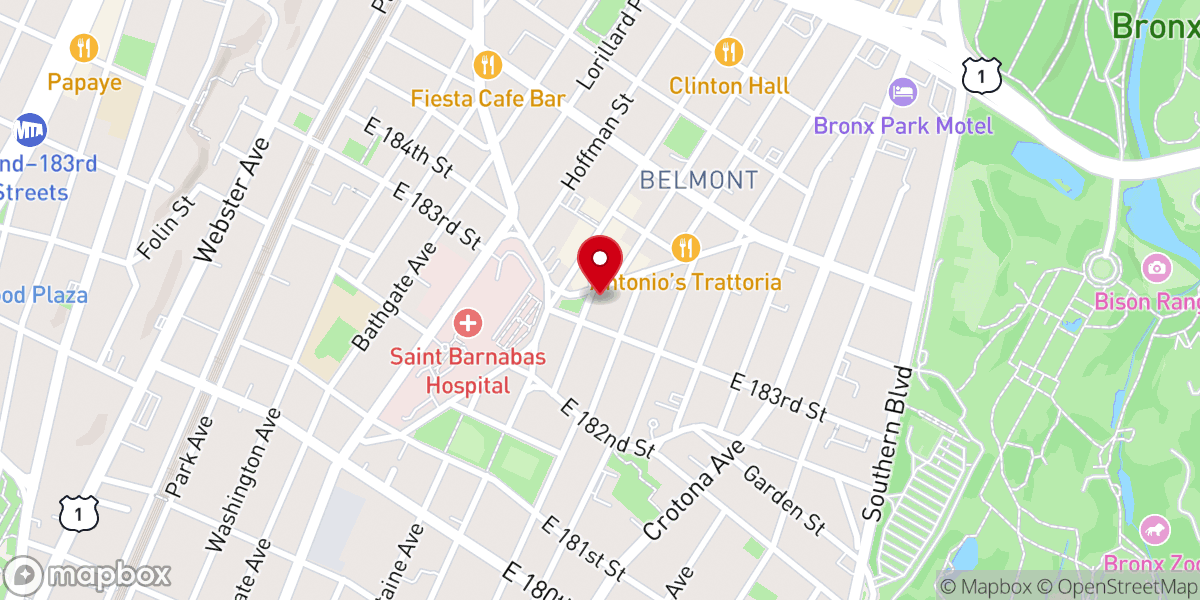 Map showing location of Roots Coffee and Wine
