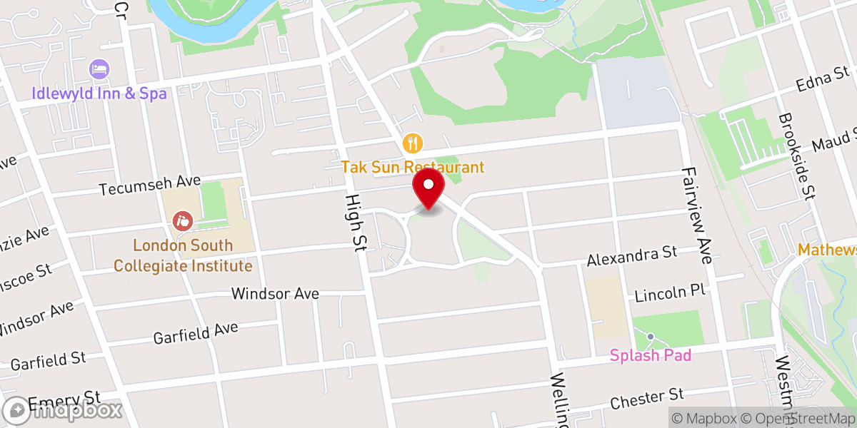 Map showing location of Redeemer Evangelical Lutheran Church