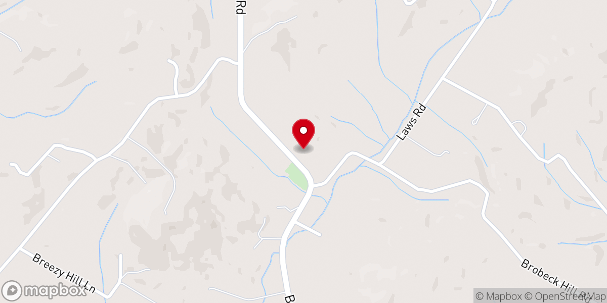 Map showing location of Asbury United Methodist Church