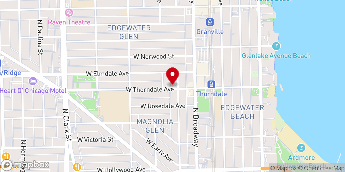 Map showing location of Trinity Church Chicago