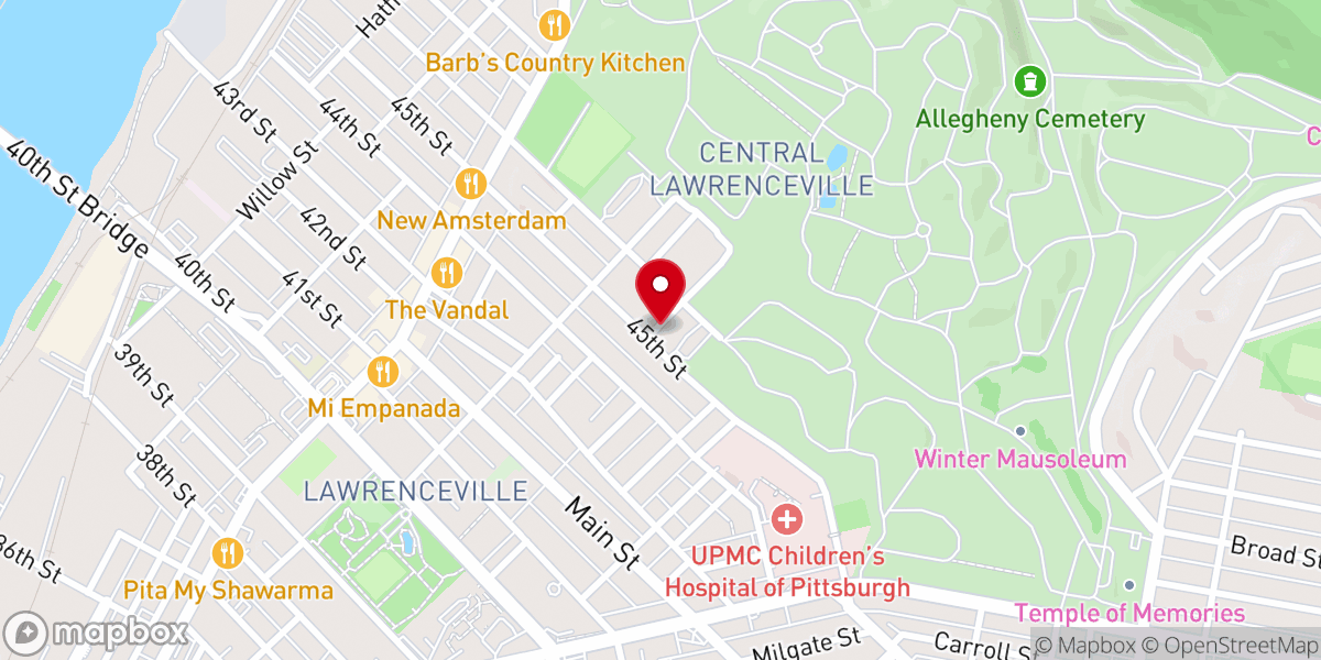Map showing location of Our Lady of the Angels Parish