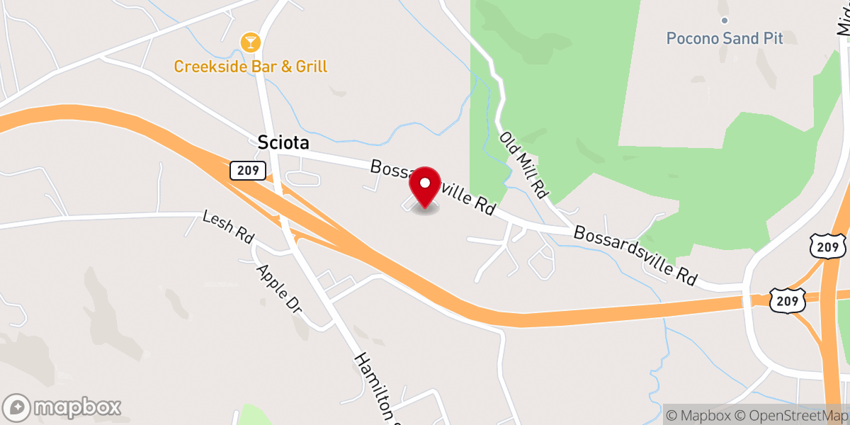 Map showing location of Calvary Chapel