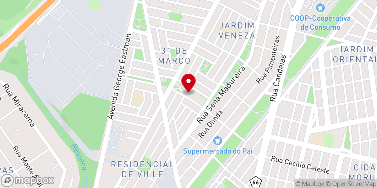Map showing location of Capela São Lucas