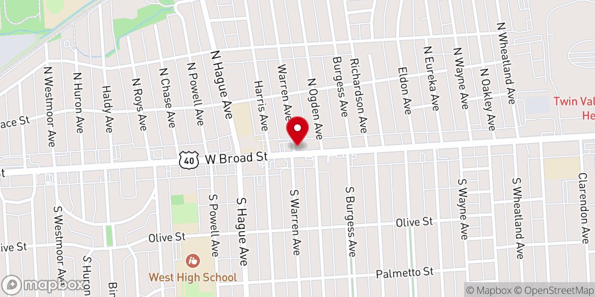 Map showing location of Pentecostal Lighthouse Church