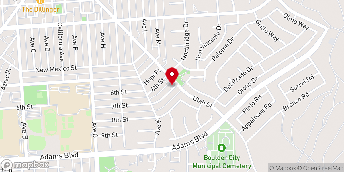 Map showing location of Boulder City Women's Club Inc