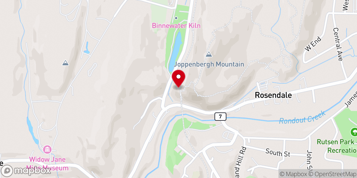 Map showing location of Rosendale Trestle