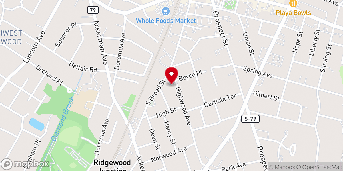 Map showing location of Ridgewood Friends Meeting
