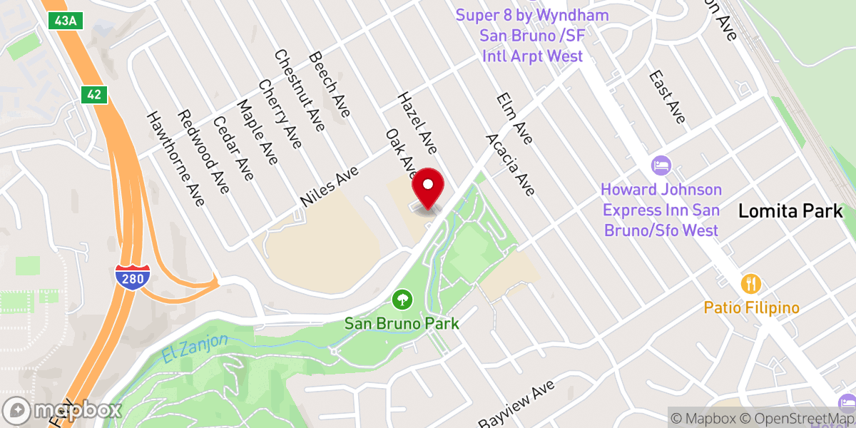 Map showing location of St Robert's Catholic Church