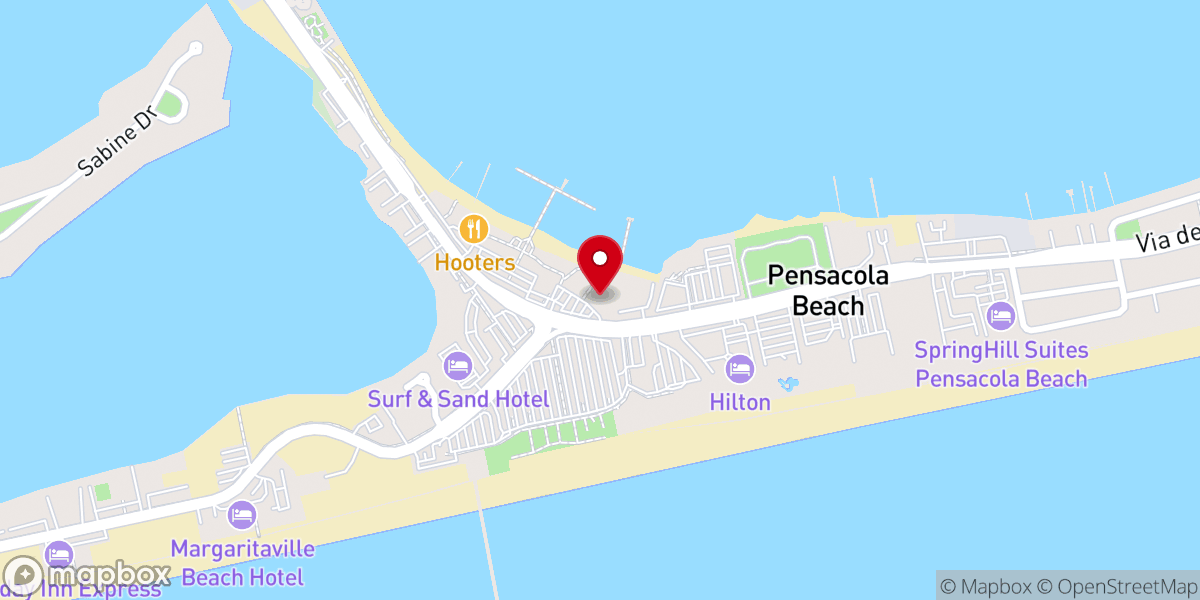 Map showing location of Flounder's Chowder House