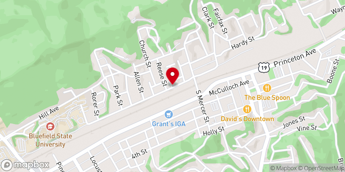Map showing location of First A.M.E. Zion Church