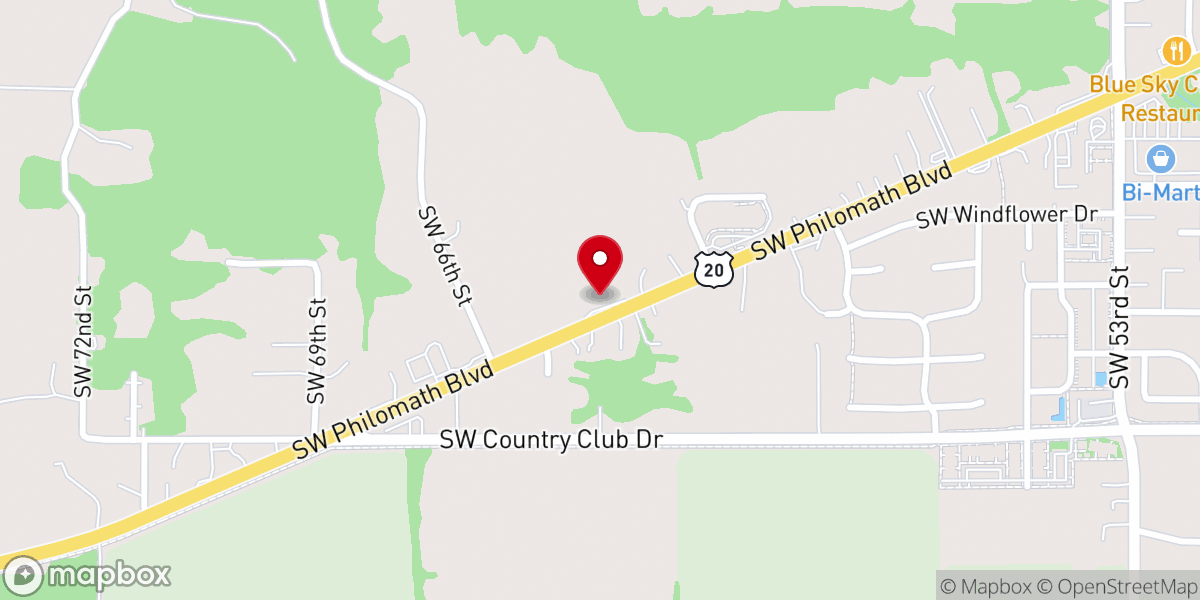 Map showing location of The Potter's House of Corvallis