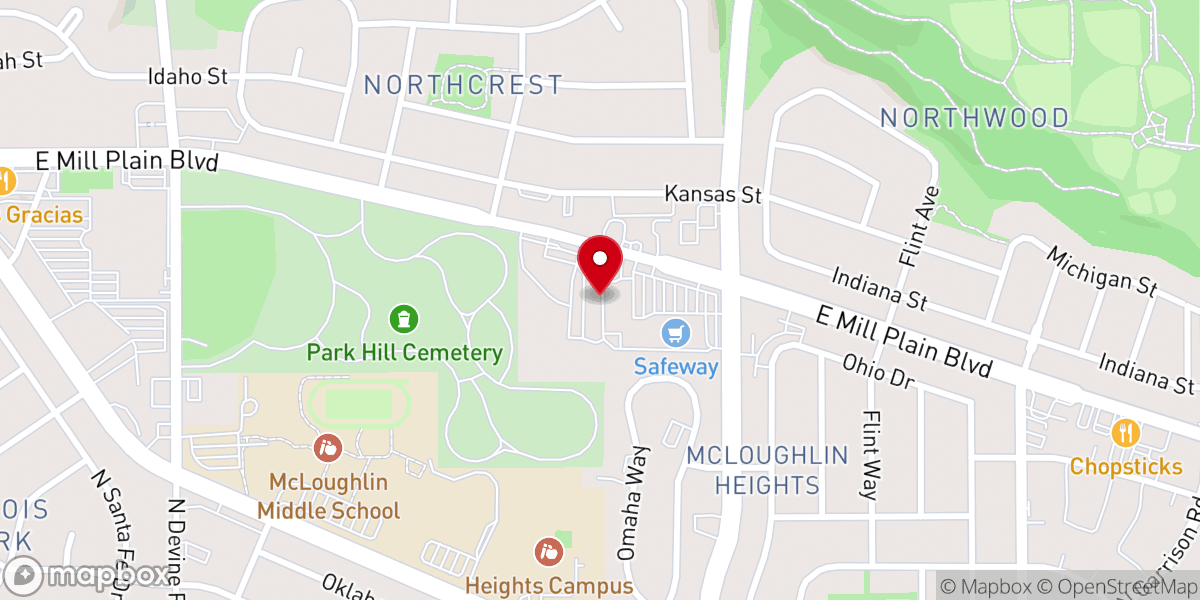 Map showing location of Calvary Chapel Vancouver