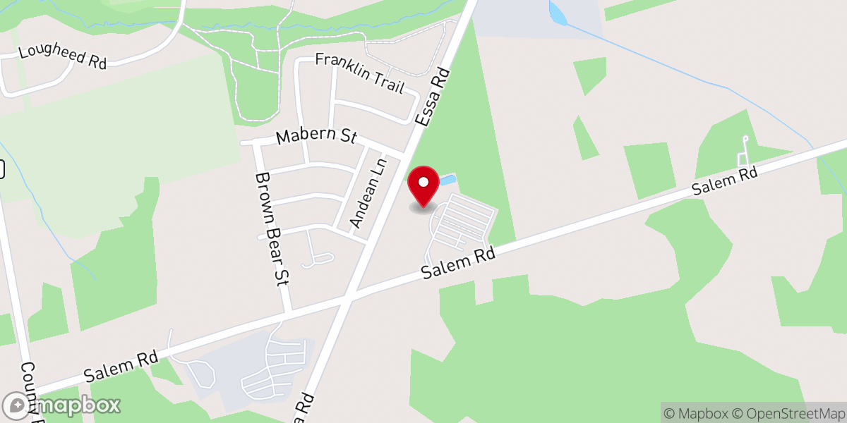 Map showing location of Emmanuel Baptist Church