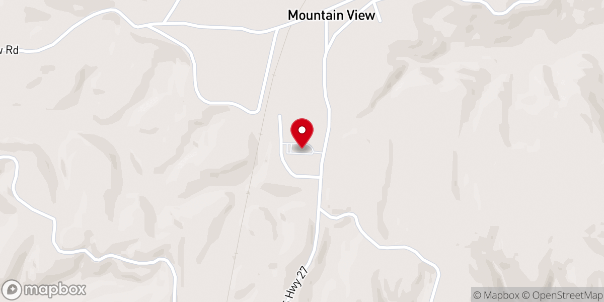 Map showing location of Mountain View Missionary Baptist Church