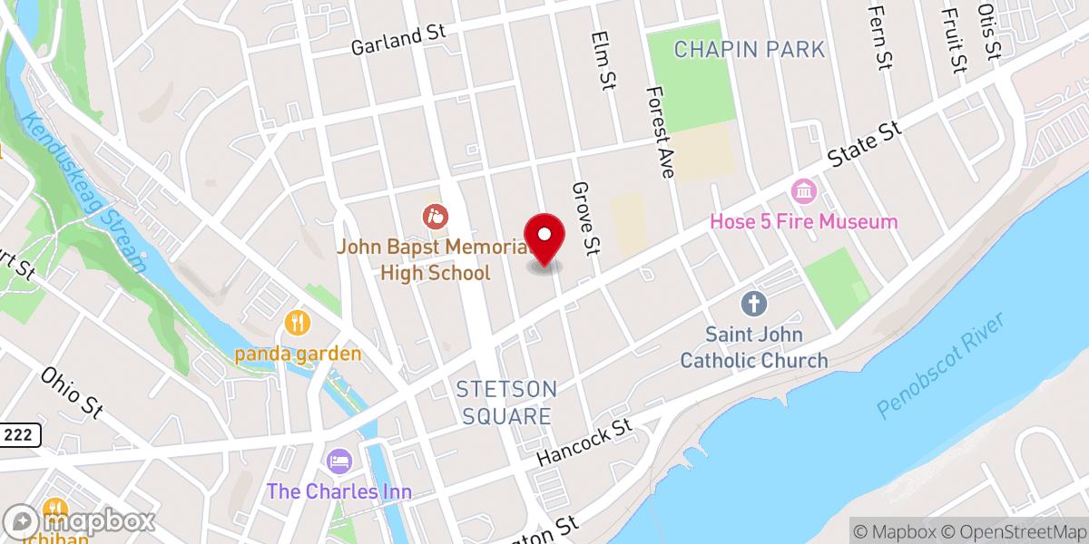 Map showing location of Essex Street Baptist Church