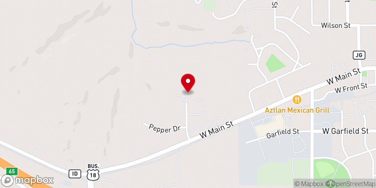 Map showing location of Life Church – Mt. Horeb