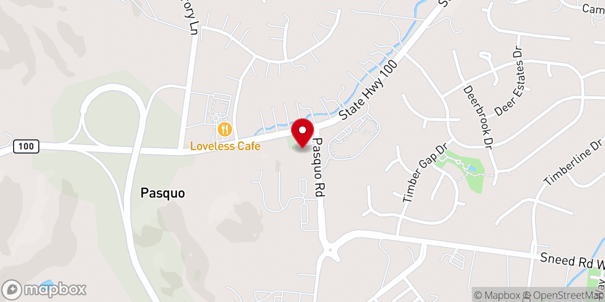 Map showing location of Pasquo Church of Christ
