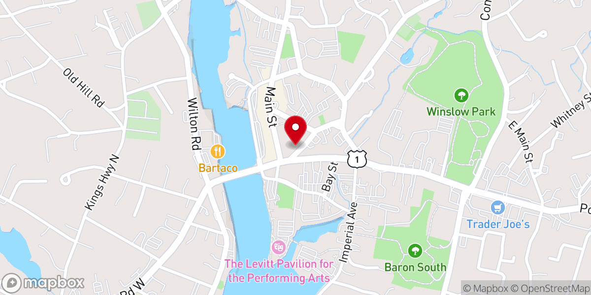 Map showing location of 5 Church Lane, Westport, CT 06880