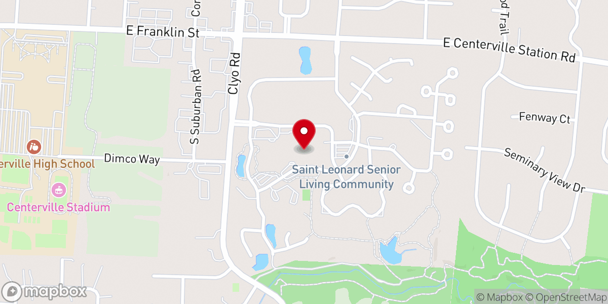 Map showing location of Saint Leonard Faith Community