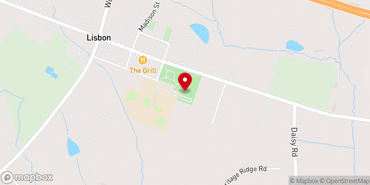 Map showing location of Lisbon United Methodist Church