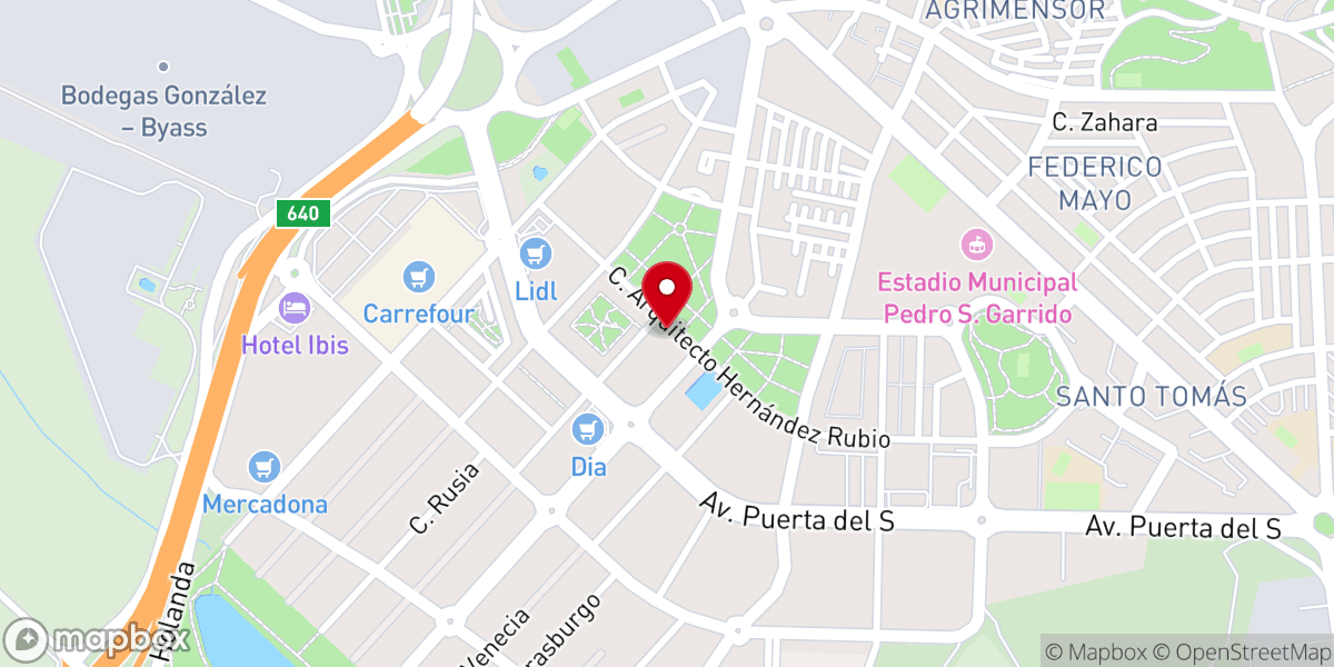Map showing location of Hermandad Sacramental de la Sed