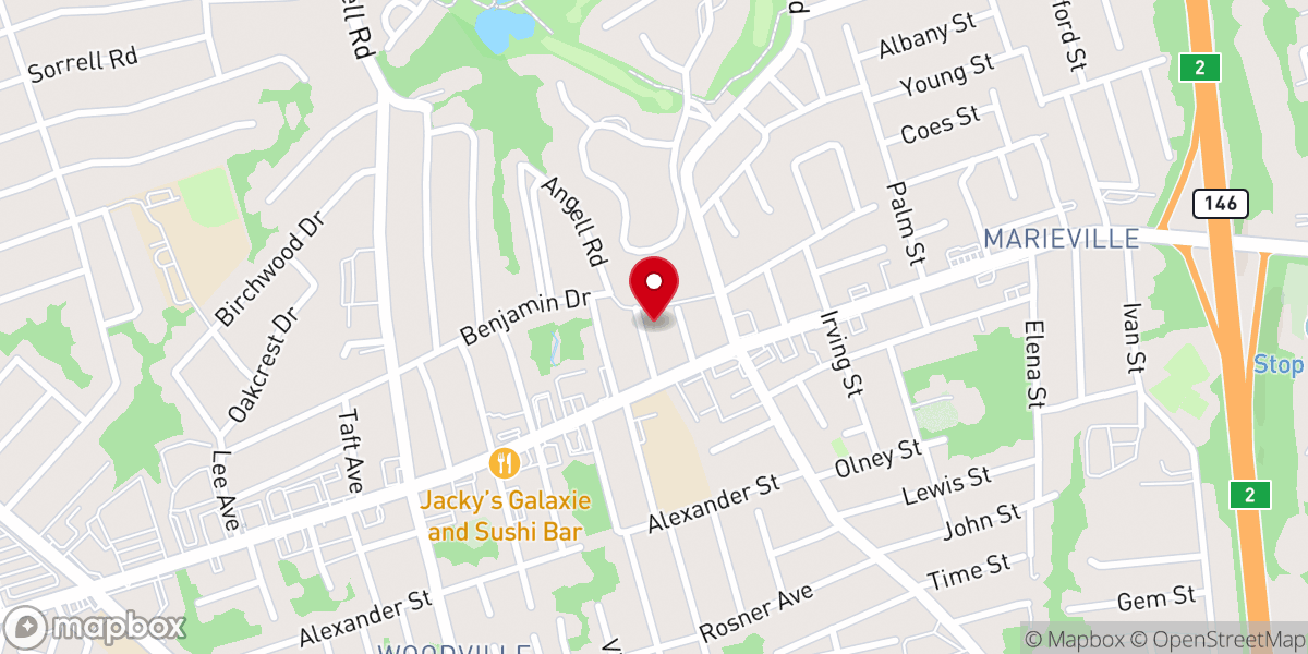 Map showing location of Parish Center