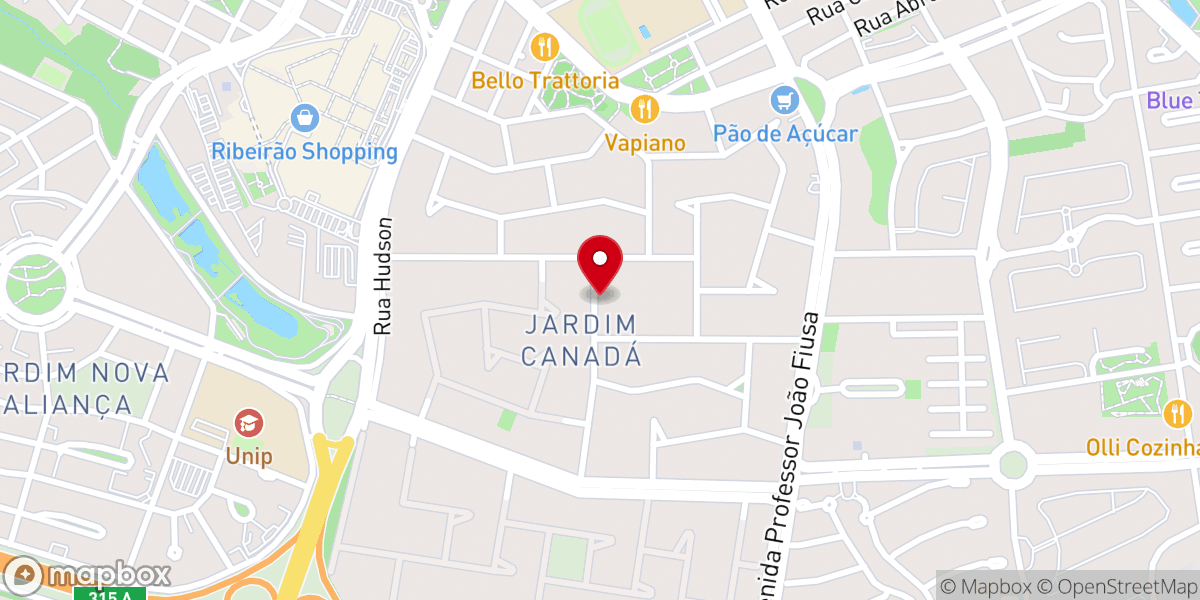 Map showing location of Templo de Ribeirão Preto Brasil
