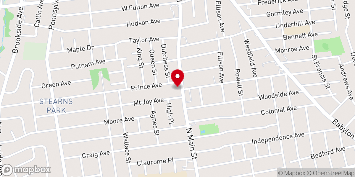 Map showing location of Freewill Baptist Church