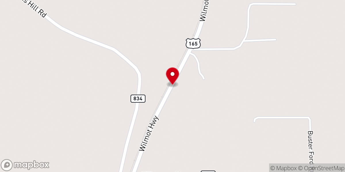 Map showing location of Mounds Church
