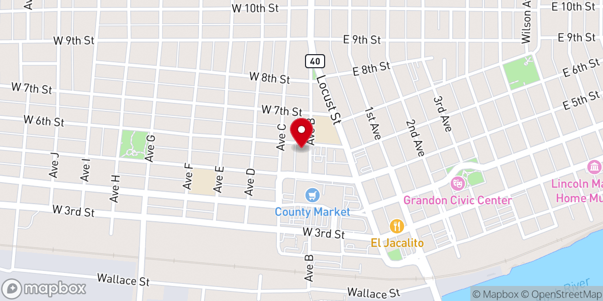 Map showing location of St Mary's Catholic Church