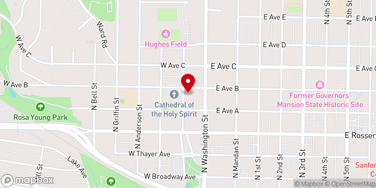 Map showing location of St. Vincent de Paul