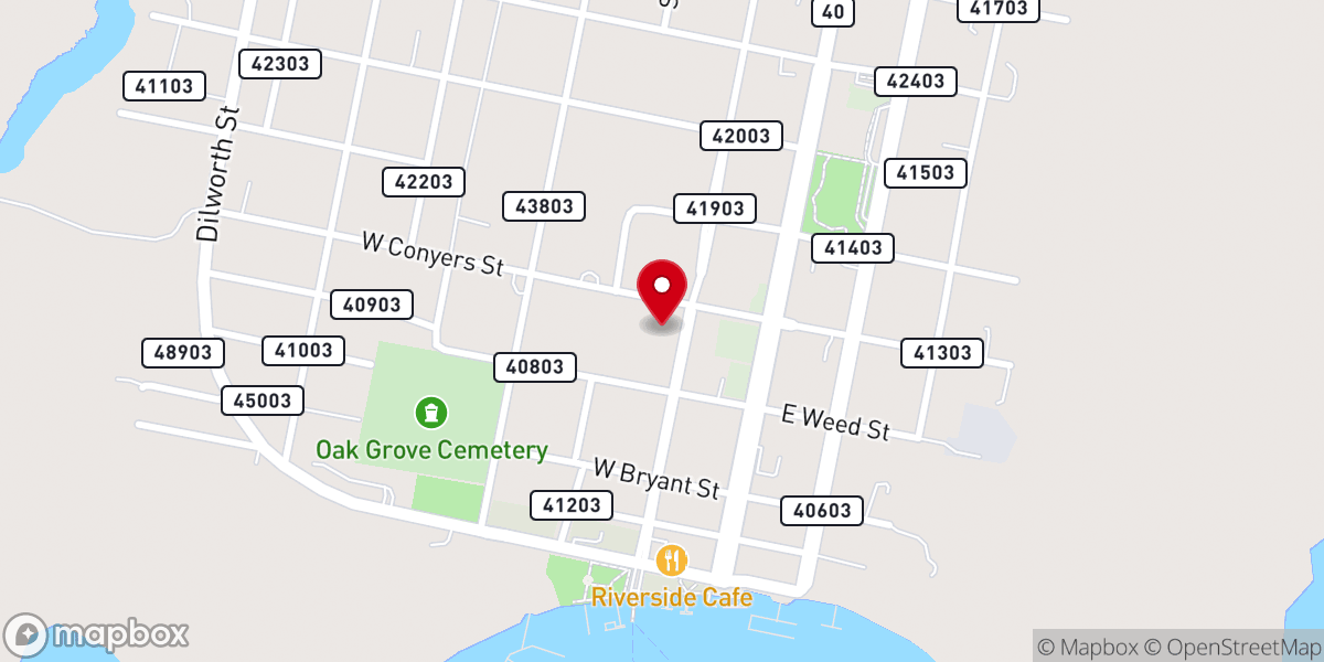 Map showing location of Christ Episcopal Church