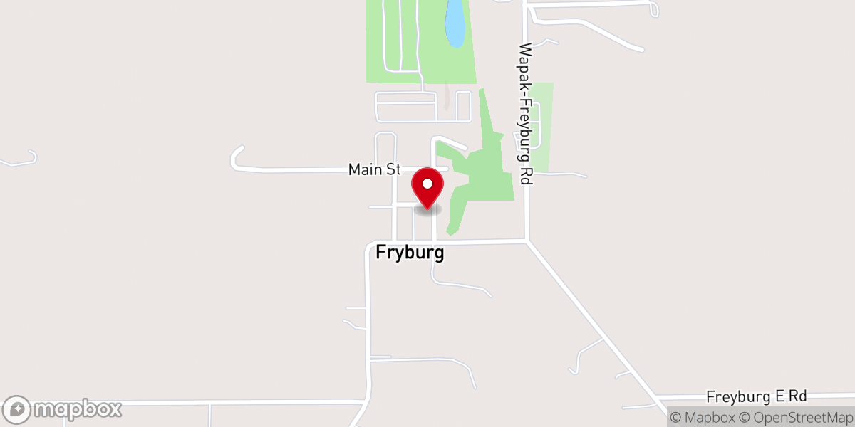 Map showing location of St. John Catholic Church