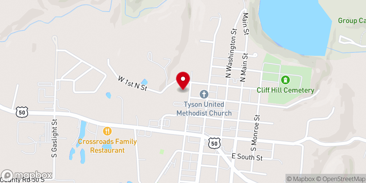 Map showing location of Sovereign Grace Assembly