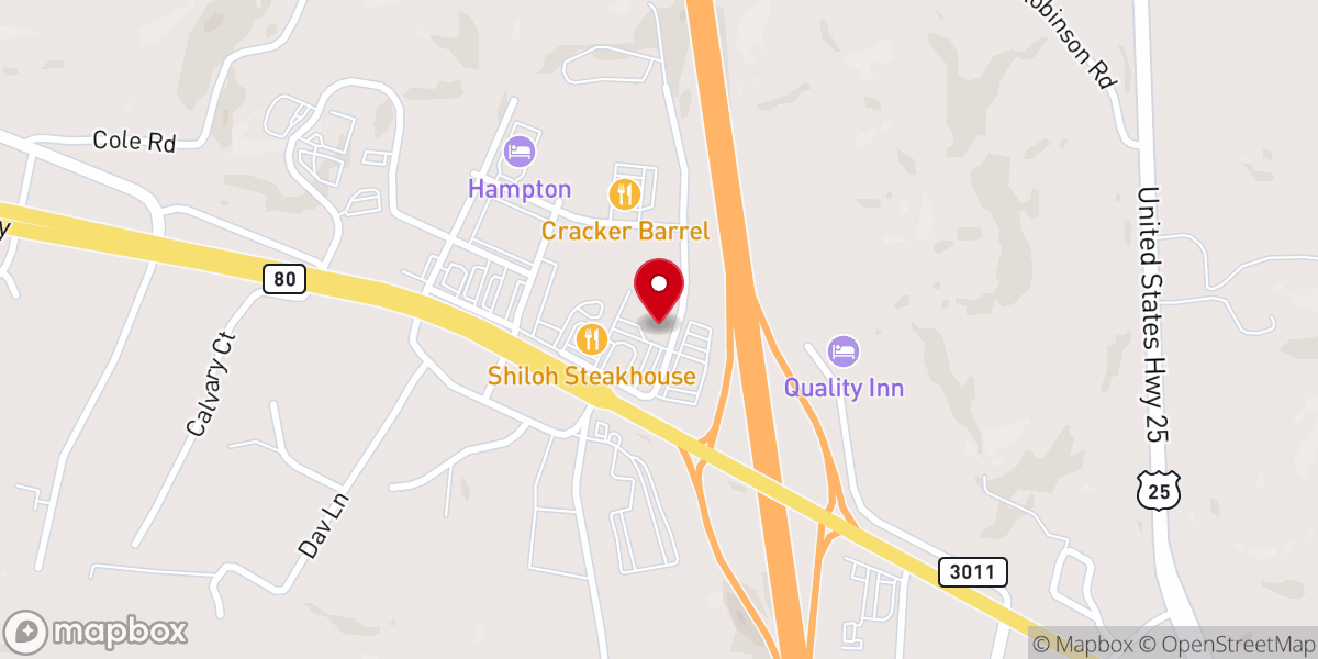 Map showing location of World Chicken Festival Association
