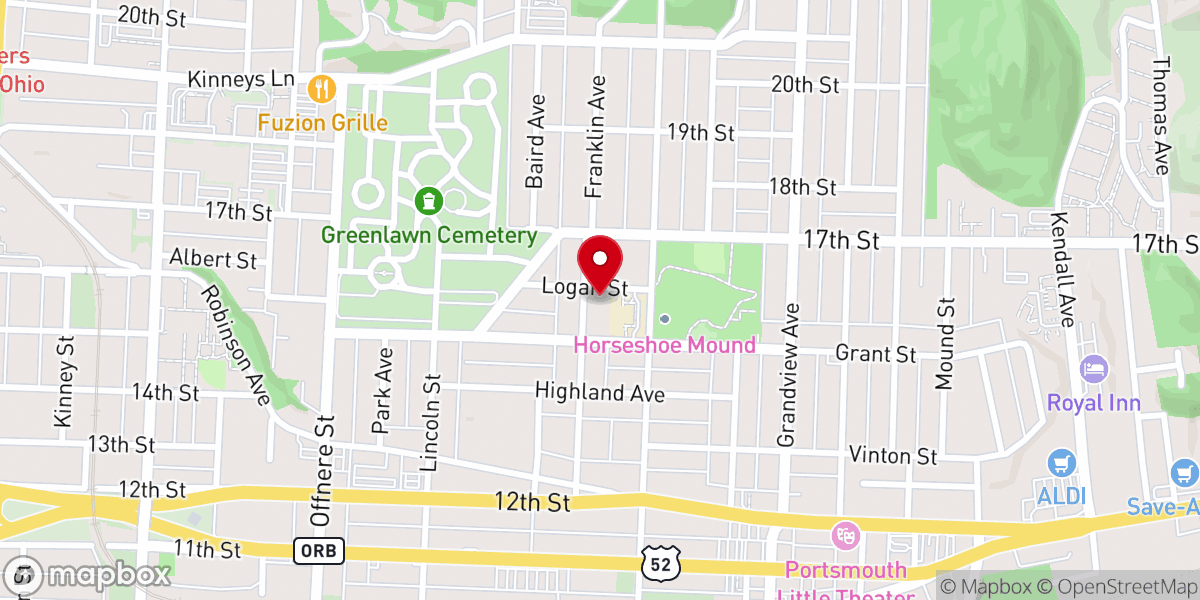 Map showing location of Calvary Chapel