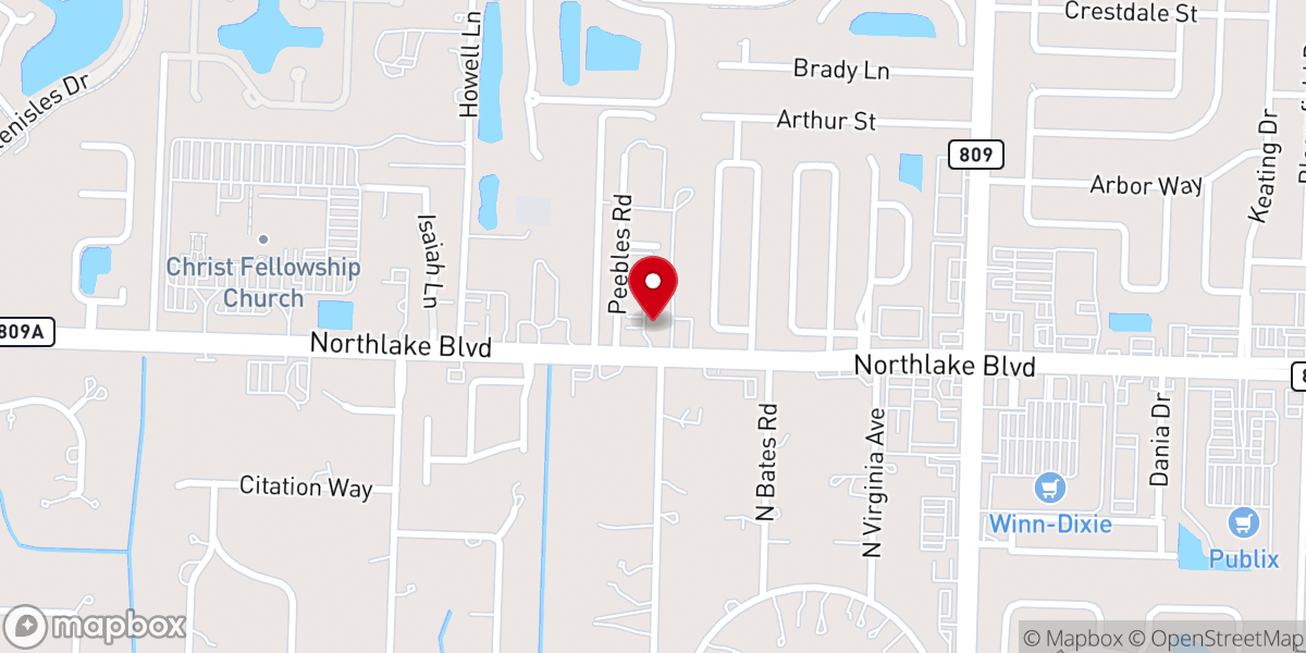 Map showing location of Cornerstone Church PCA