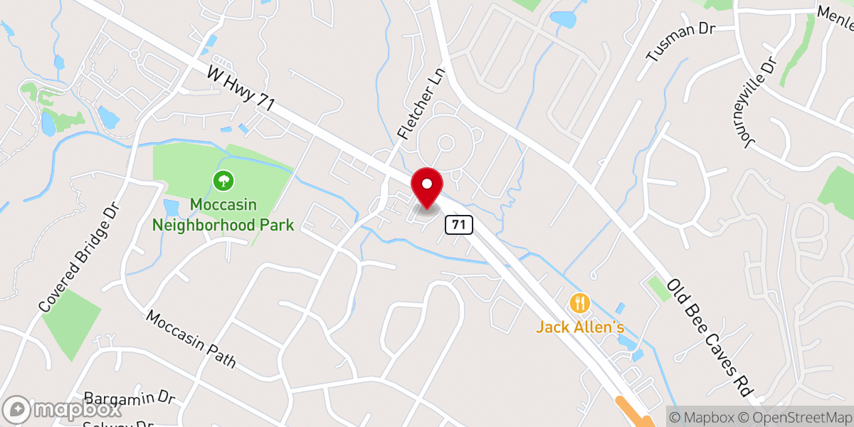 Map showing location of Austin Hills Church