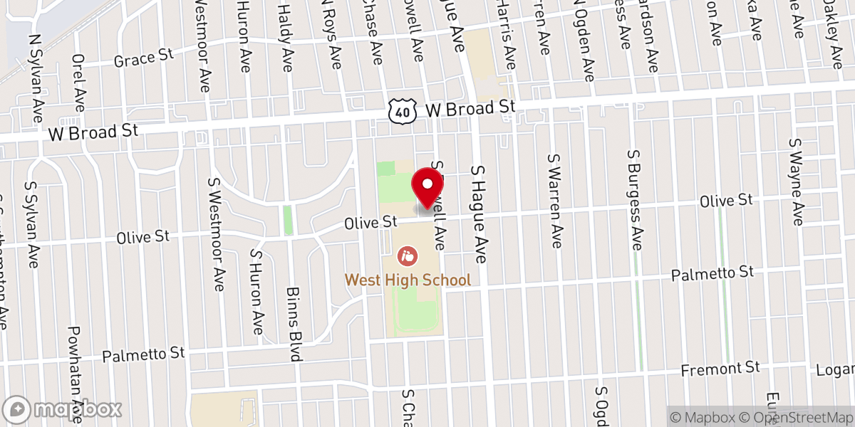 Map showing location of Community Christian Church