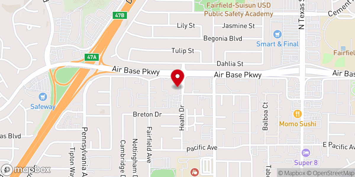 Map showing location of Parkway Community Church
