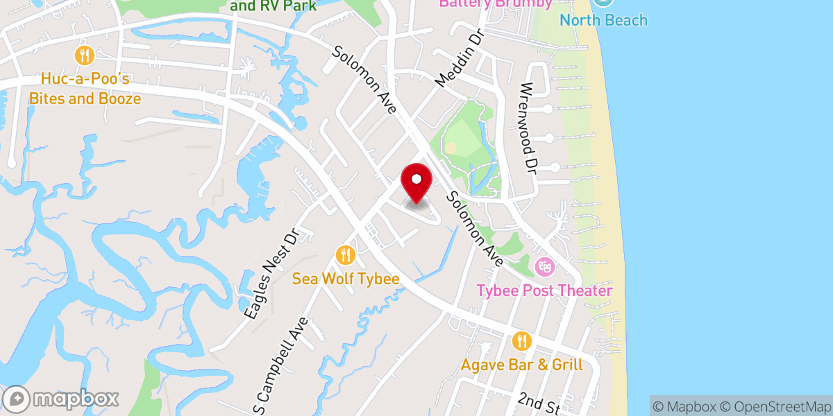 Map showing location of Coastal Weddings