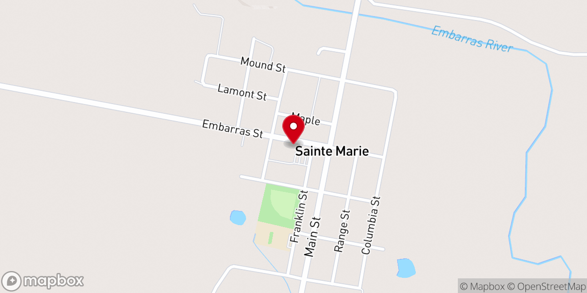 Map showing location of Saint Mary of the Assumption Catholic Church, Sainte Marie