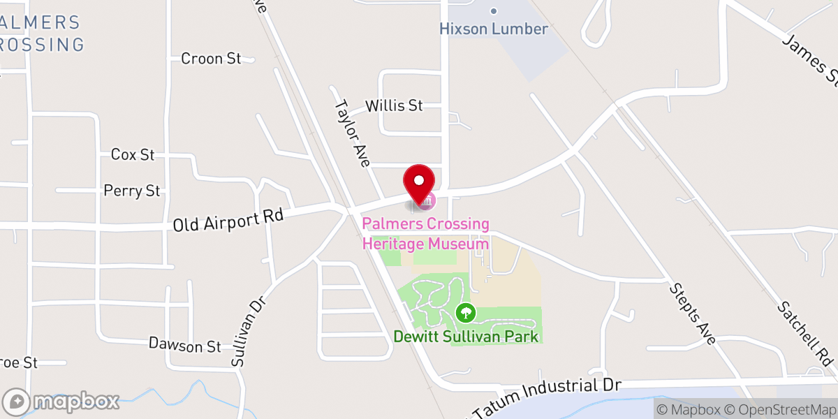 Map showing location of Priest Creek Missionary Baptist Church