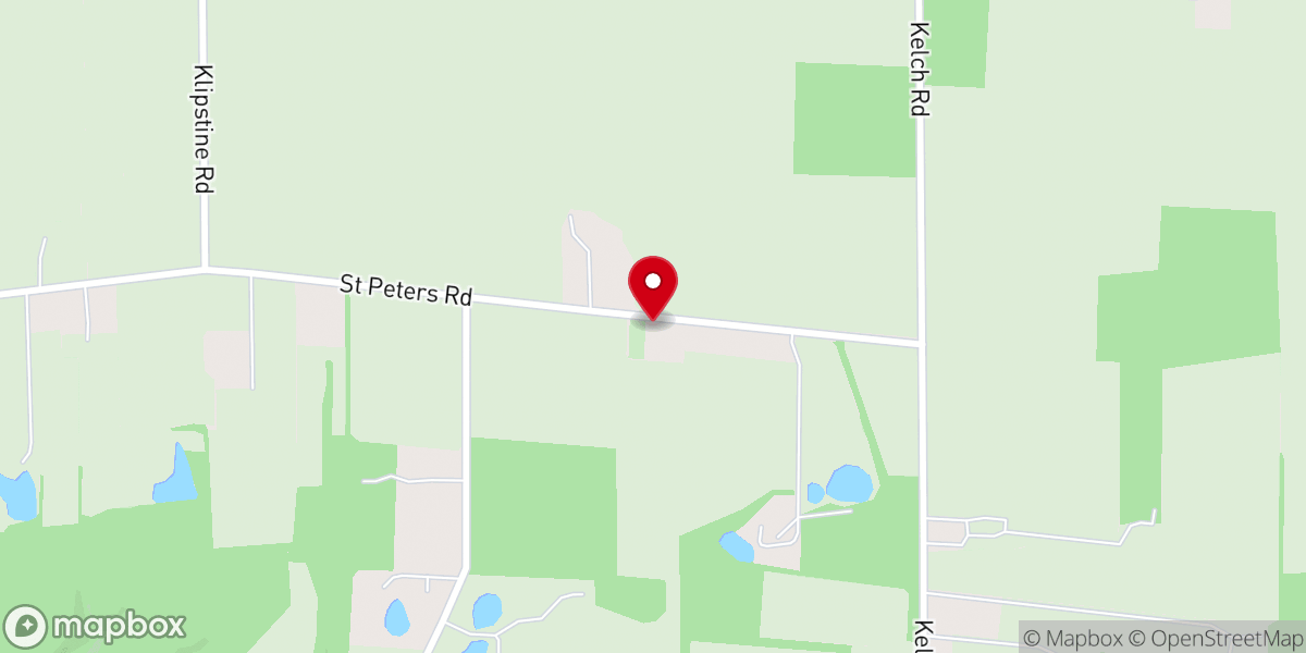 Map showing location of Saint Peters Church