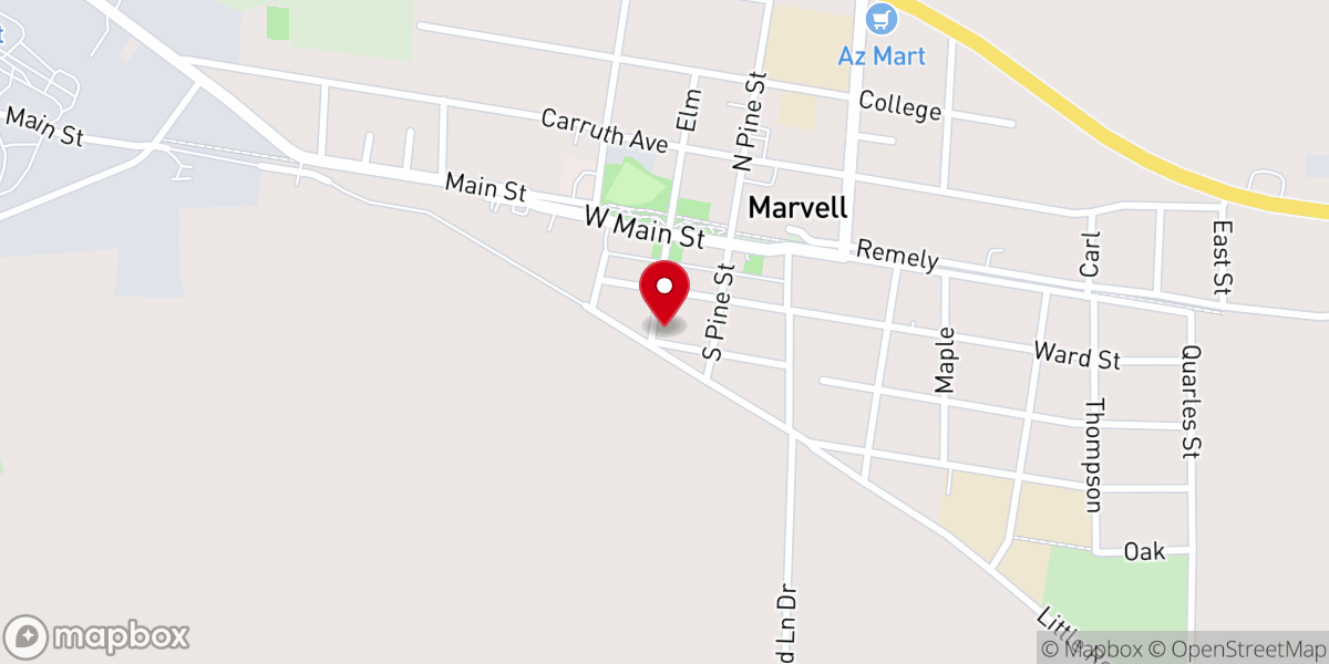 Map showing location of 1st Presbyterian Church