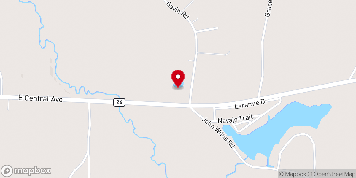 Map showing location of John Willis Chapel